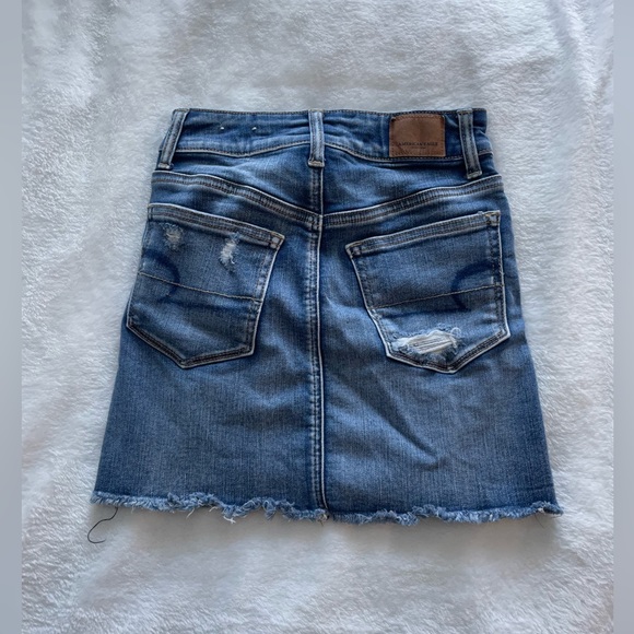 American Eagle Jean Skirt 00 - Picture 2 of 4